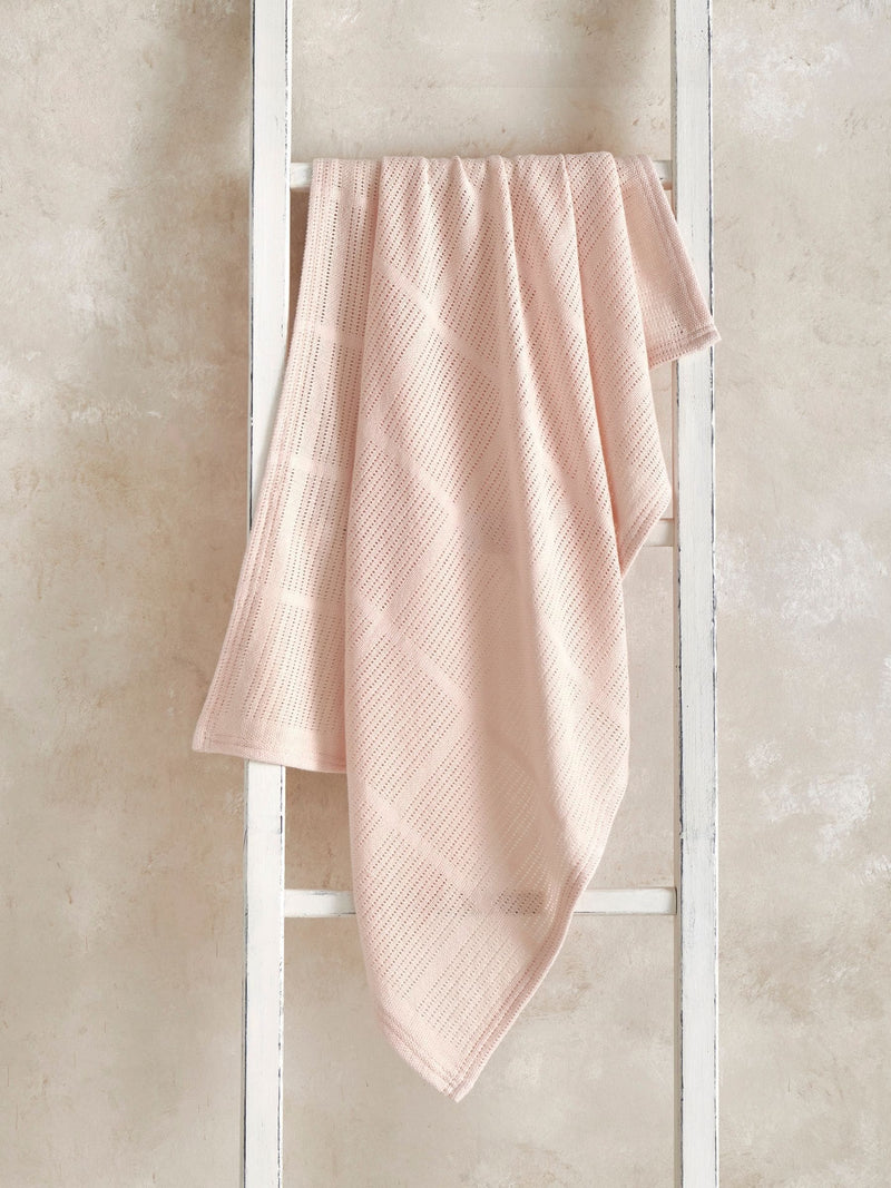 Mamas & Papas pink cellular blanket small, UK version