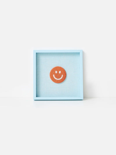 Next Oliver Bonas Blue Orange Beaded Happy Face Wall Art- Buy online at McGrocer