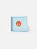 Oliver Bonas Blue Orange Beaded Happy Face Wall Art