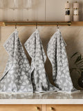 Set of 3 Natural Hamish Patterned Terry Tea Towels