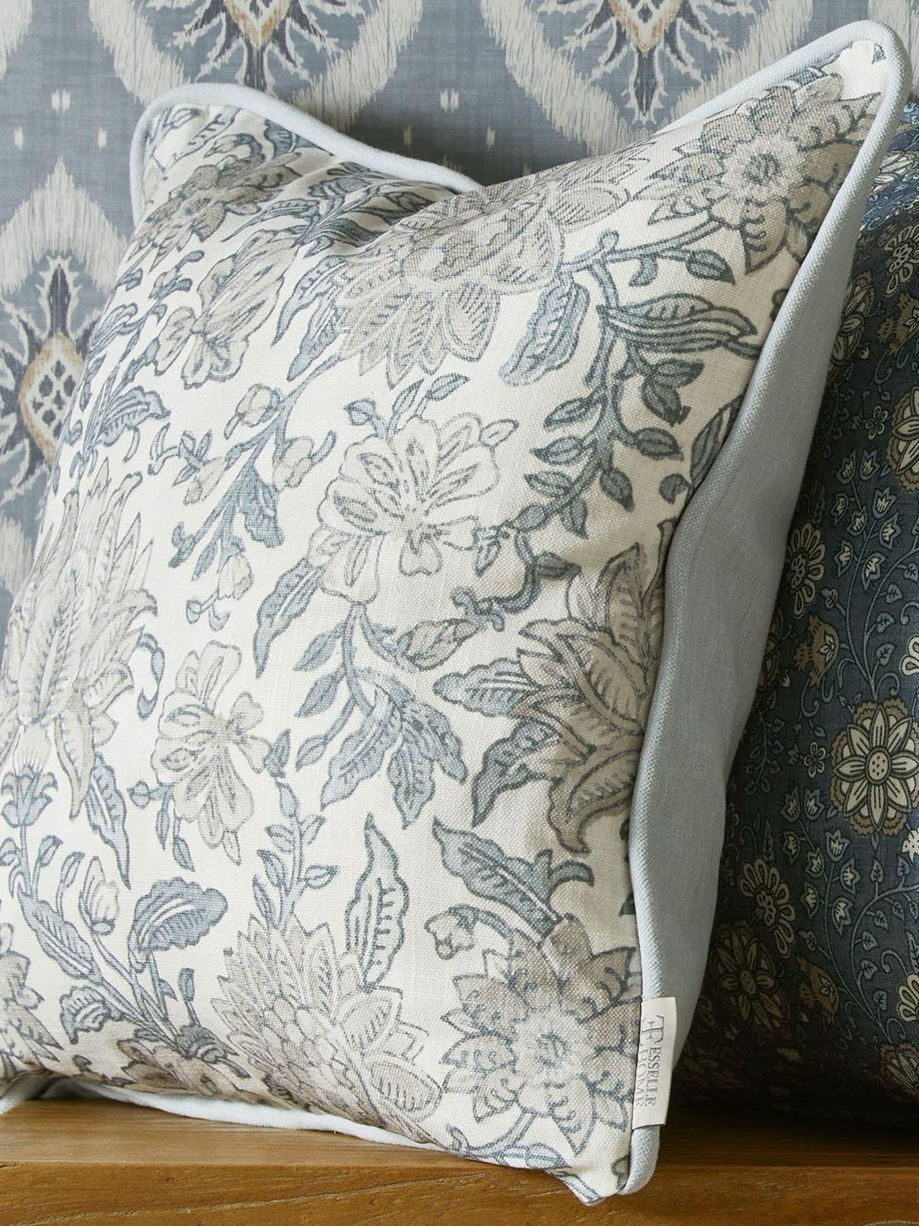 Esselle Home cushion Cream Nima Floral 50x50cm, imported from the UK