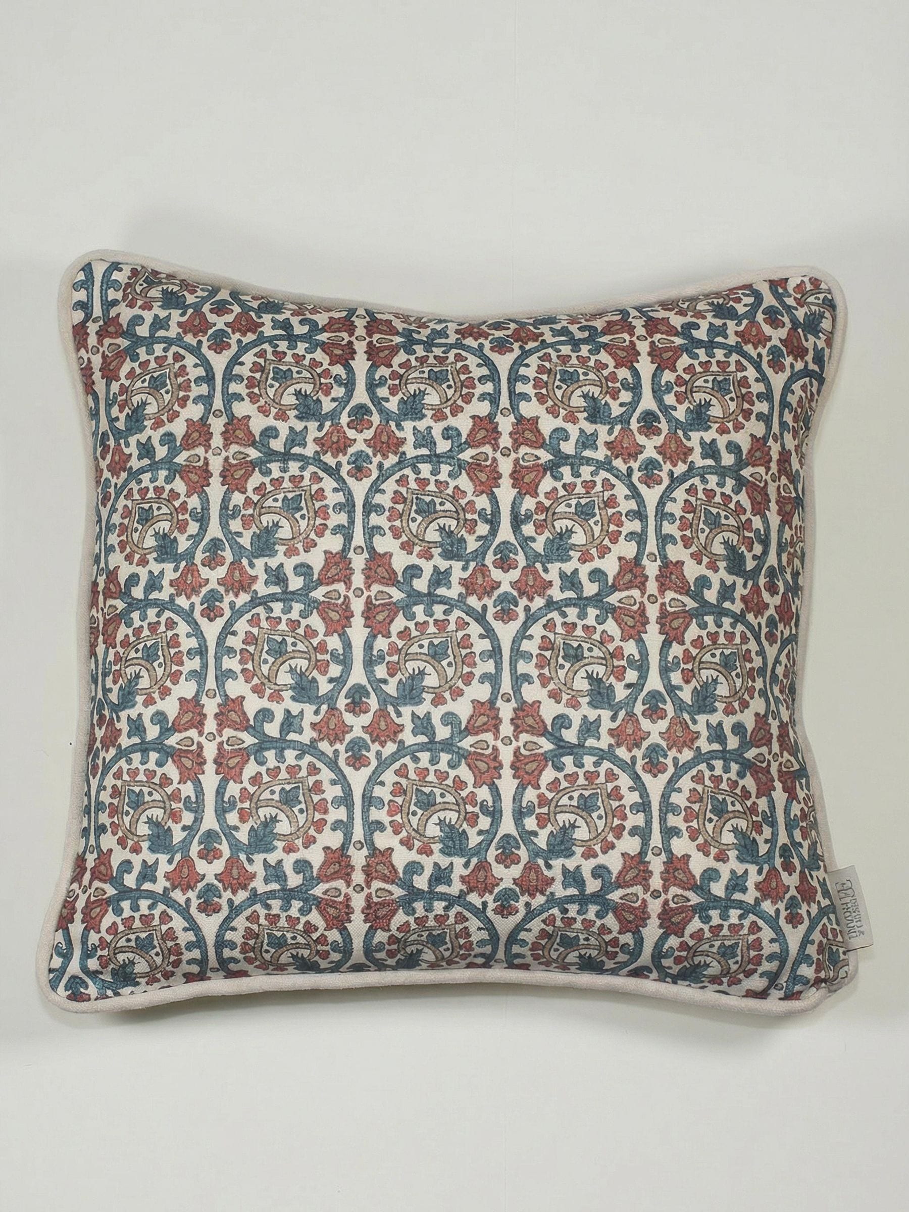 Esselle Home Blue Veda decorative cushion, imported from the UK