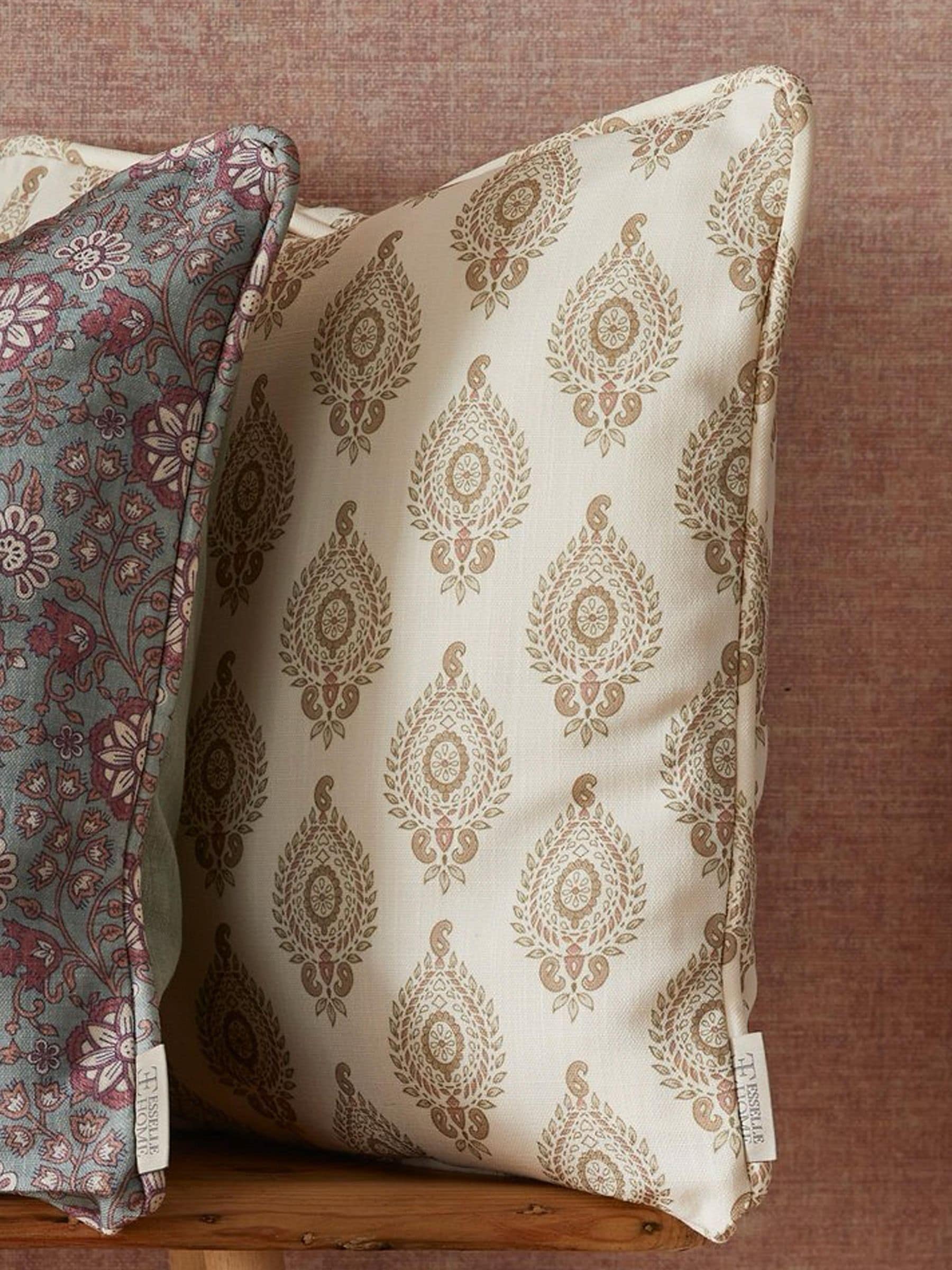 Esselle Home cream Naya motif cushion 50x50cm (British brand)