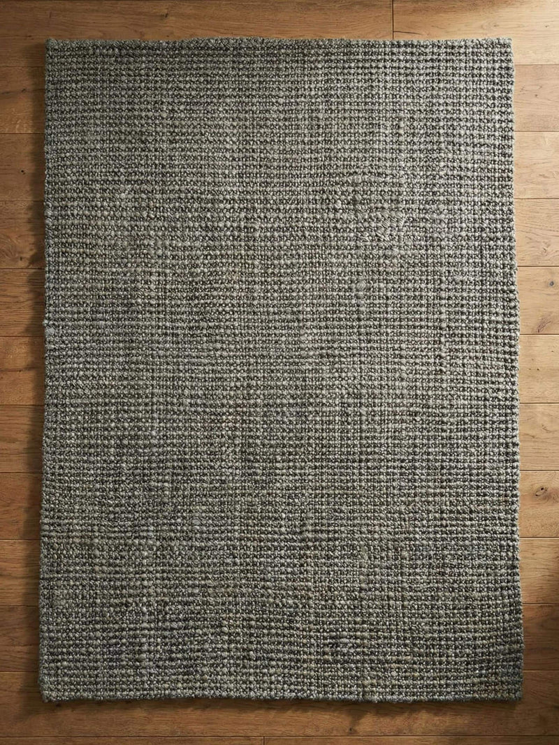 Esselle Home grey Whitefield handwoven boucle rug 120x170cm, UK version