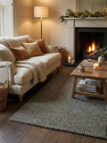 Esselle Home grey Whitefield handwoven boucle rug 120x170cm, UK version