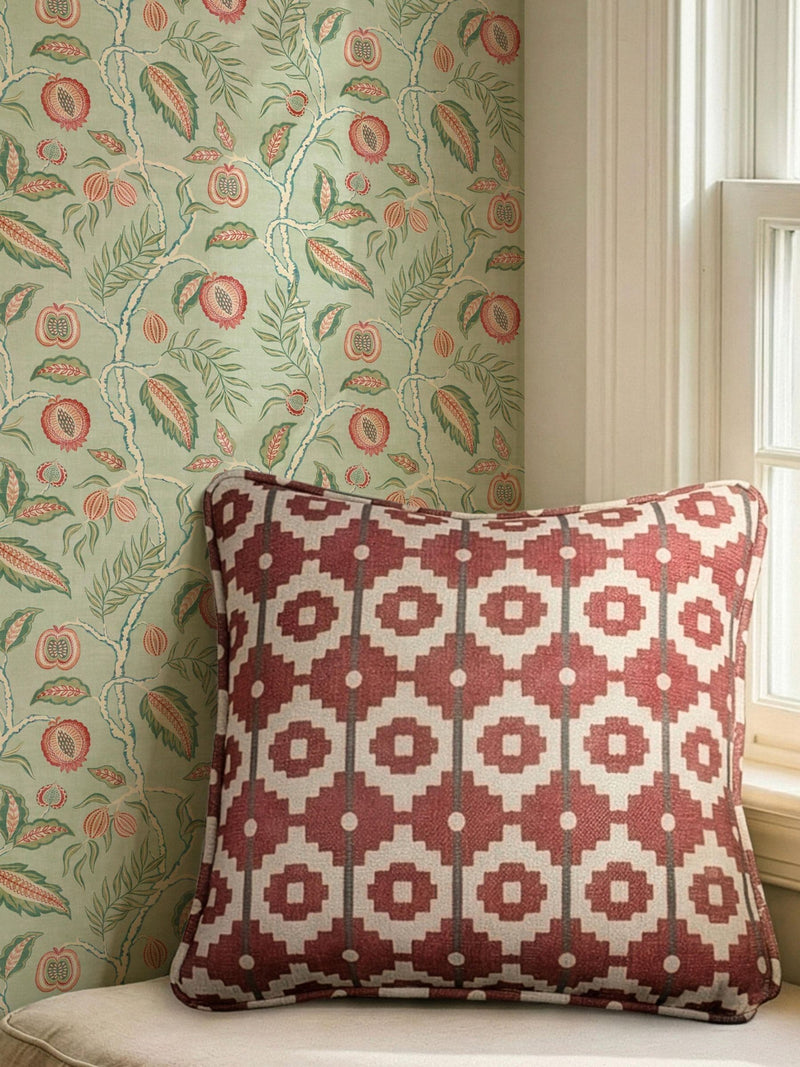 Esselle Home cream Santiago geo cushion 50x50cm, imported from the UK