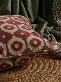 Esselle Home cream Santiago geo cushion 50x50cm, imported from the UK