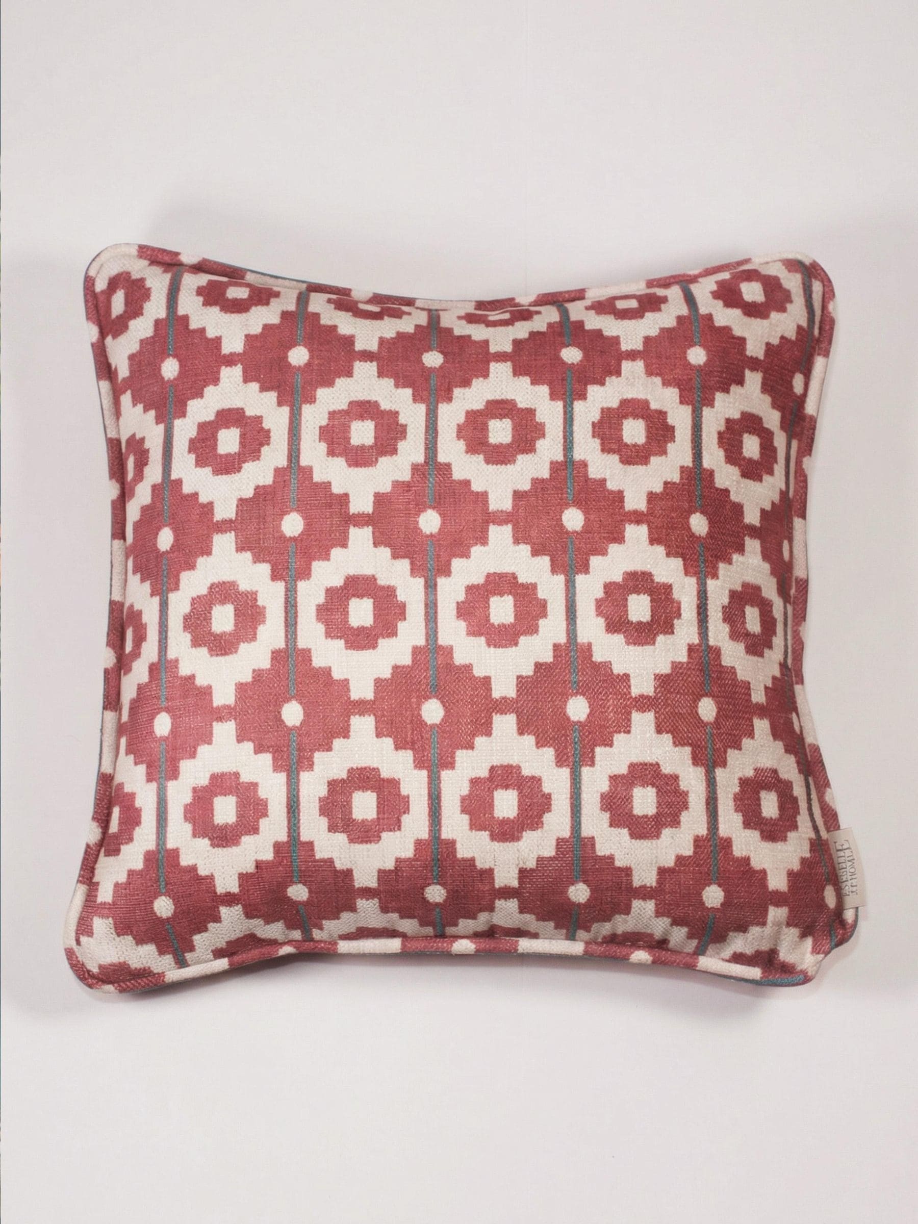 Esselle Home cream Santiago geo cushion 50x50cm, imported from the UK