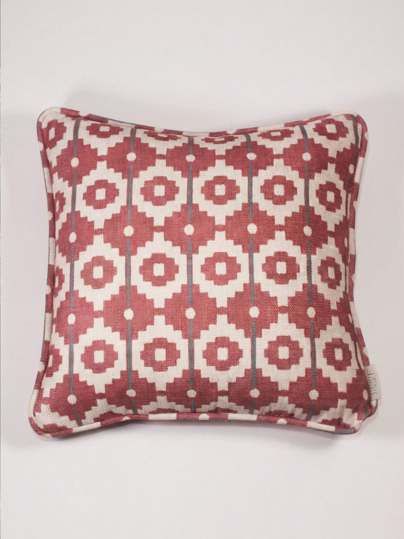 Esselle Home cream Santiago geo cushion 50x50cm, imported from the UK