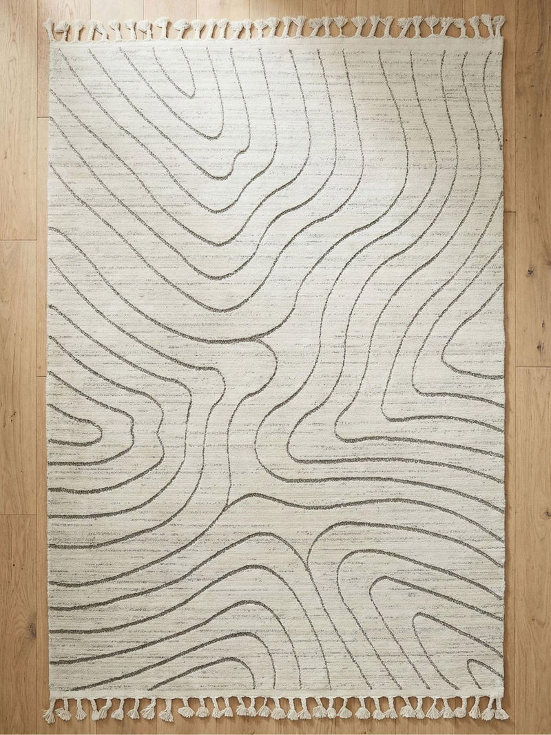 Esselle Home cream contour rug - British product