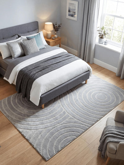 Next Arthouse Rhythm Sculpt Grey Rug- Buy online at McGrocer