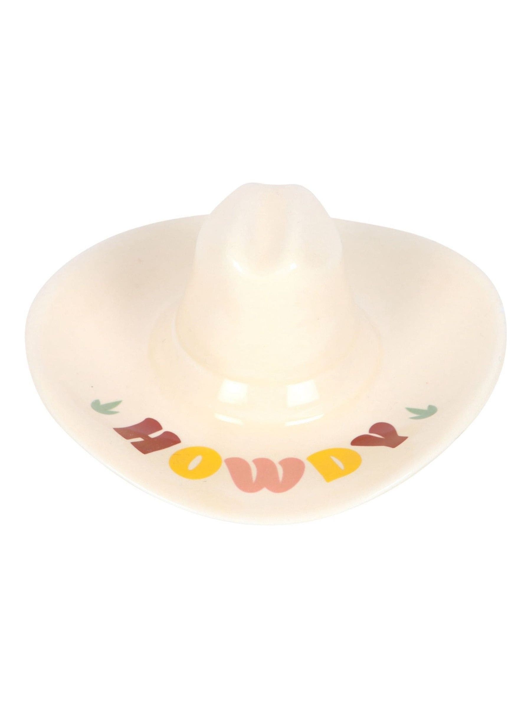 Something Different white cowboy hat trinket dish (British brand)
