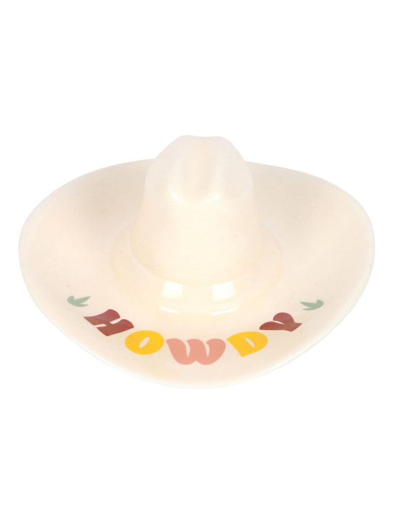 Something Different white cowboy hat trinket dish (British brand)