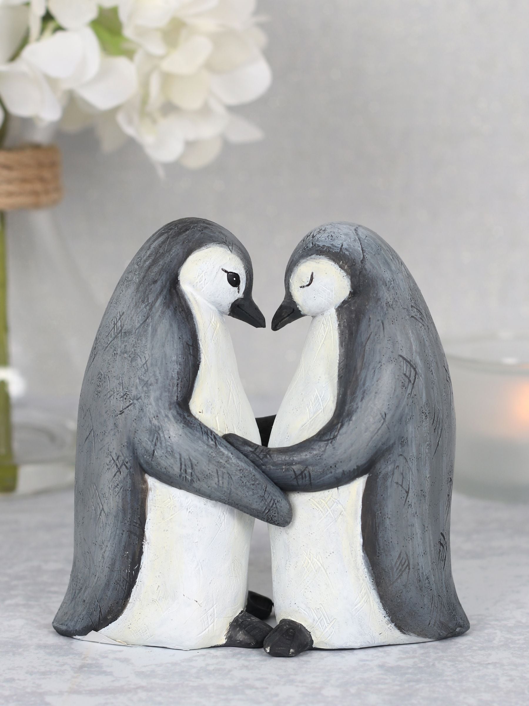 Something Different black penguin partners for life ornament - British product
