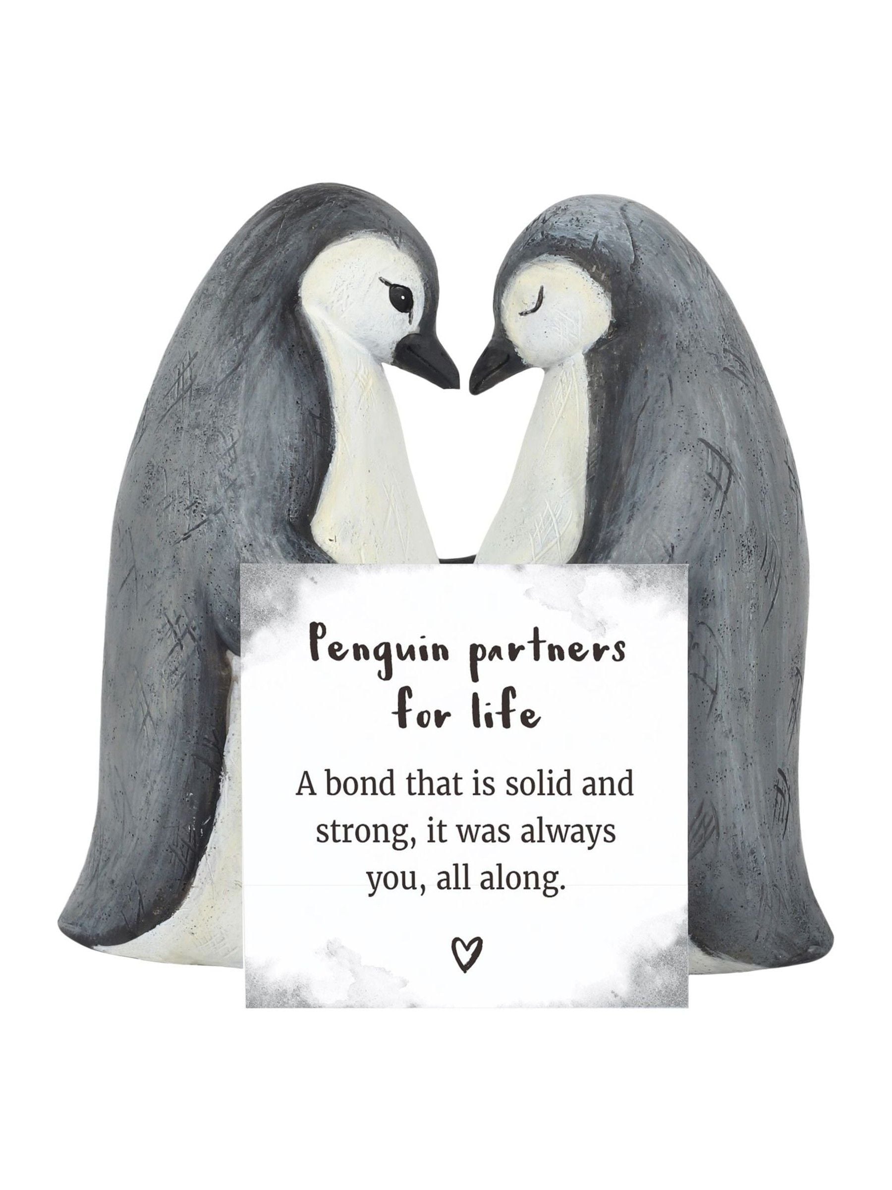 Something Different black penguin partners for life ornament - British product