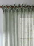 Yard Eucalyptus Green Nimbus Sheer Tie Top Curtain Panel