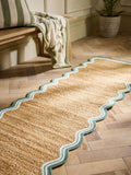 Natural jute wave border runner - British product