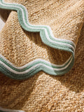 Natural jute wave border runner - British product