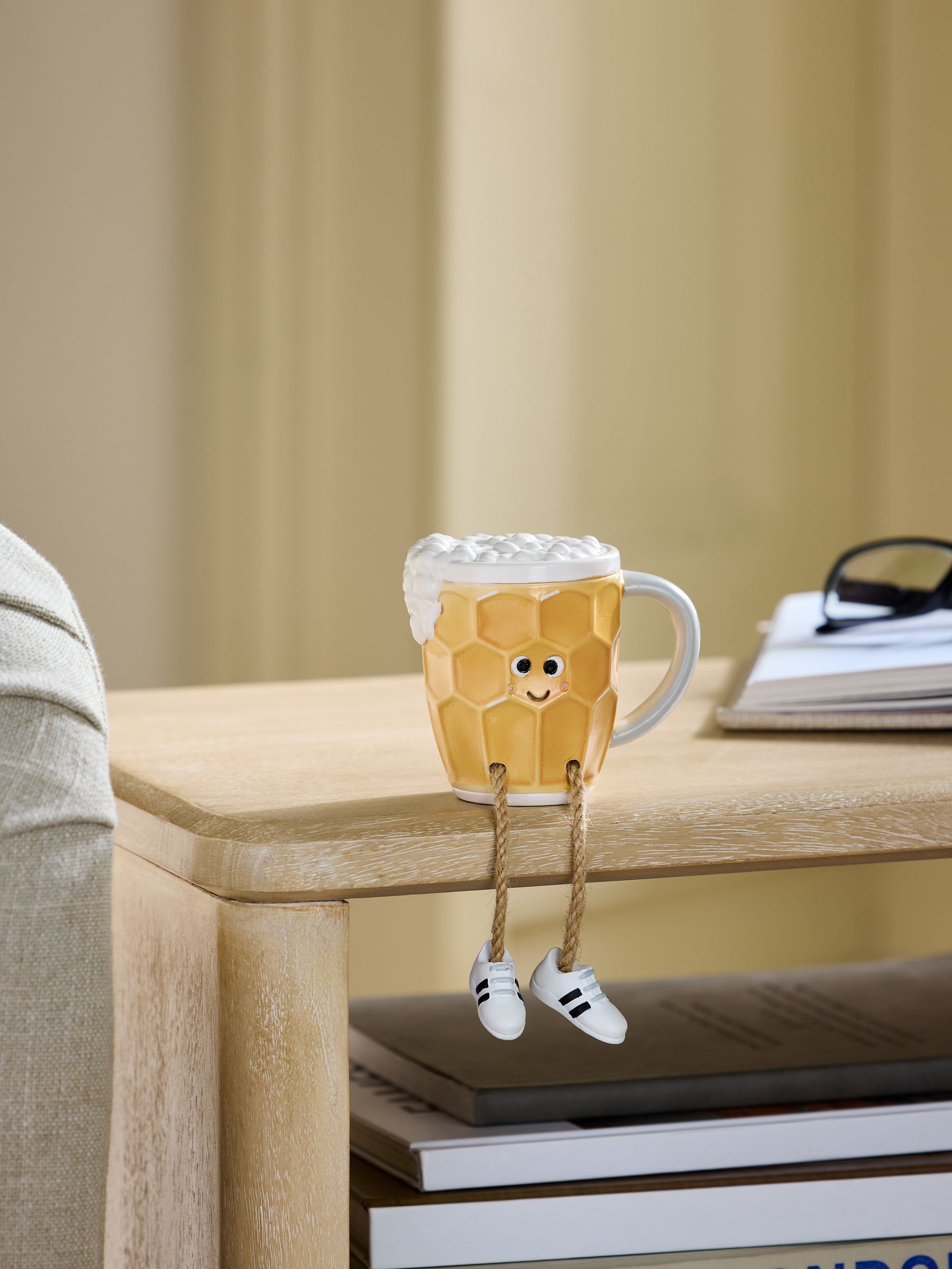 Natural Novelty beer dangly leg ornament 8cm (British brand)