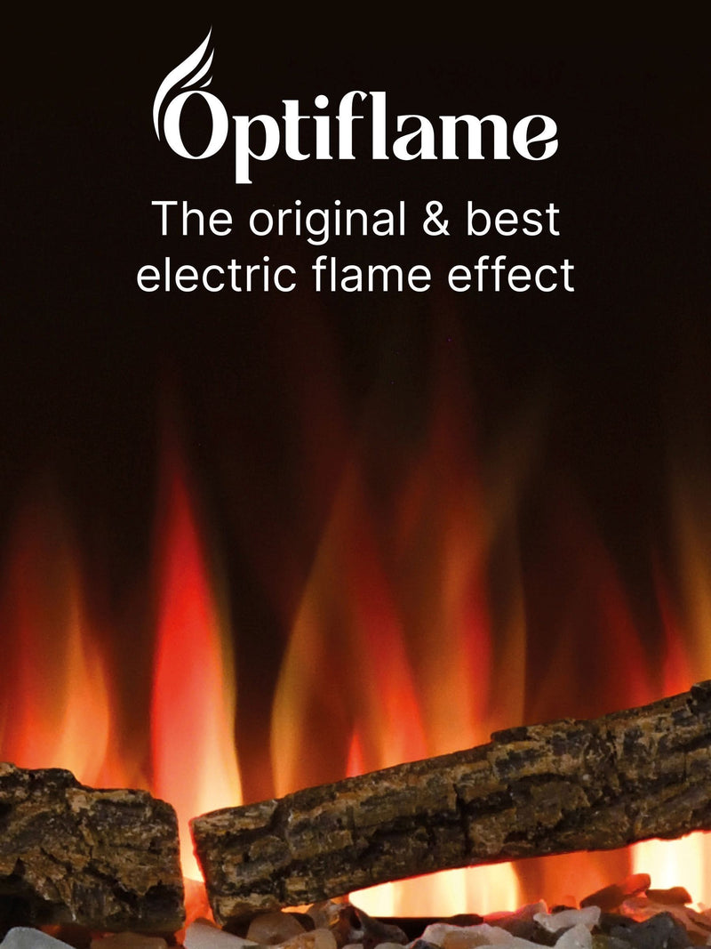 Dimplex black Sense Optiflame electric fire, imported from the UK