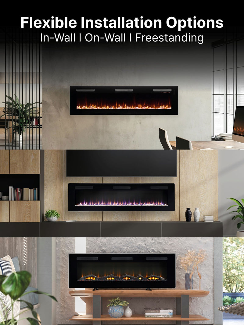 Dimplex Sierra 48 inch electric media wall fire, UK version