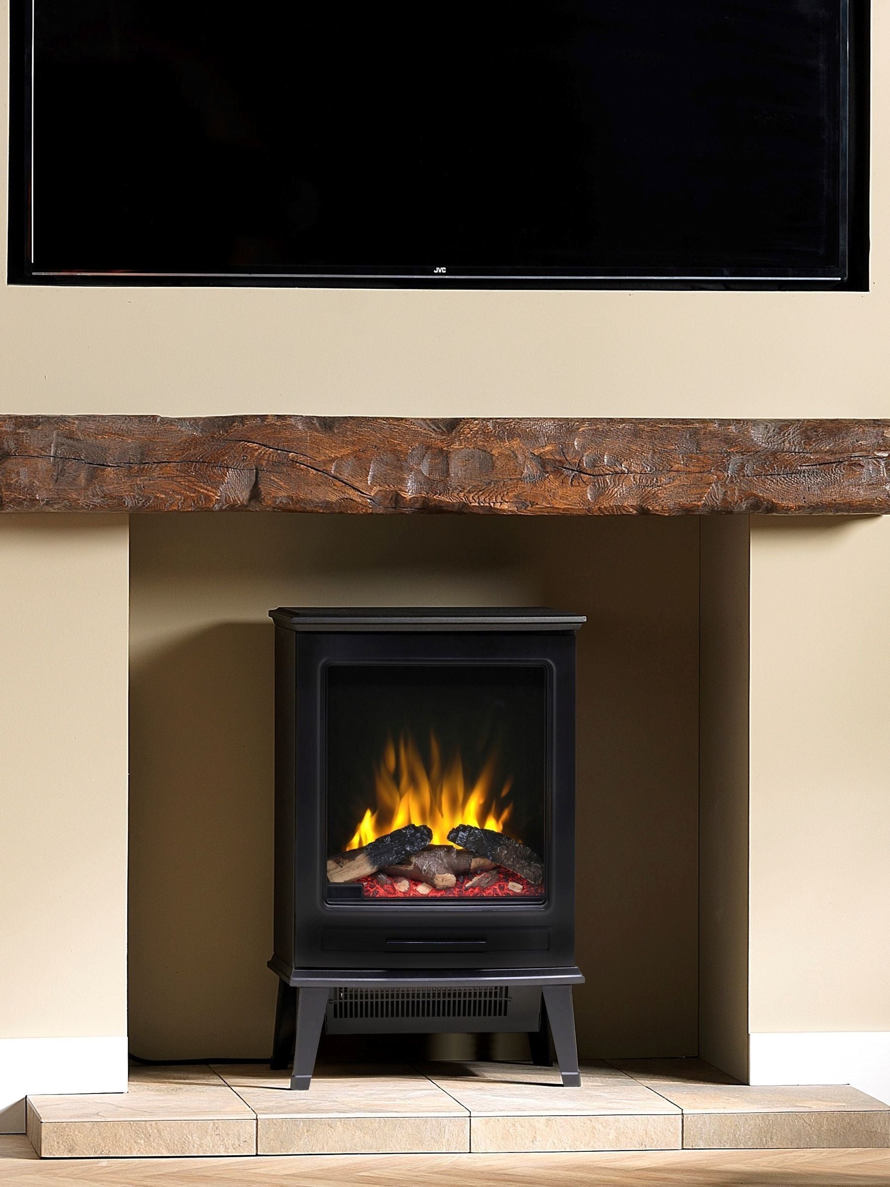 Dimplex Black Fernshaw Optiflame electric stove, imported from the UK