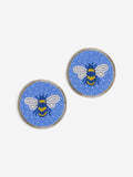 FatFace blue glass beaded coasters set of 4 (British brand)