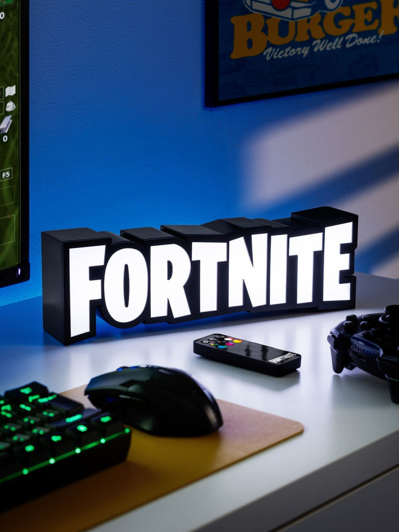 Fortnite Black Logo Light RGB LED 32cm, imported from the UK