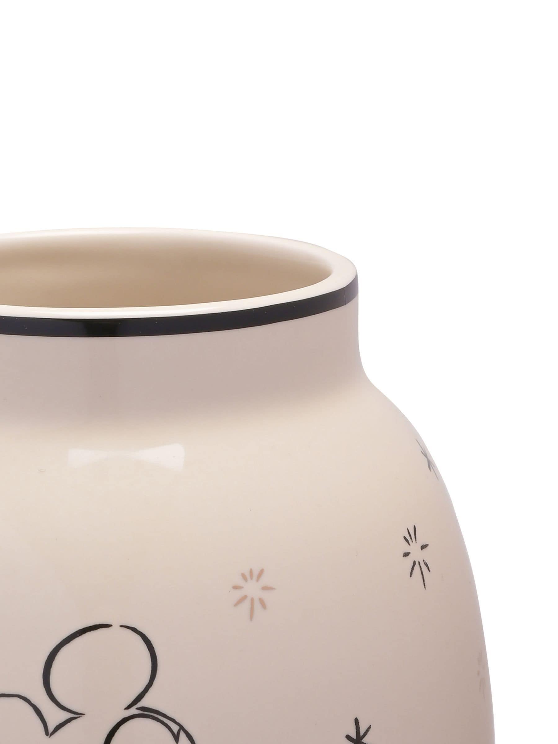 Widdop White Disney Mickey Mouse gold foil vase 18.5cm British product