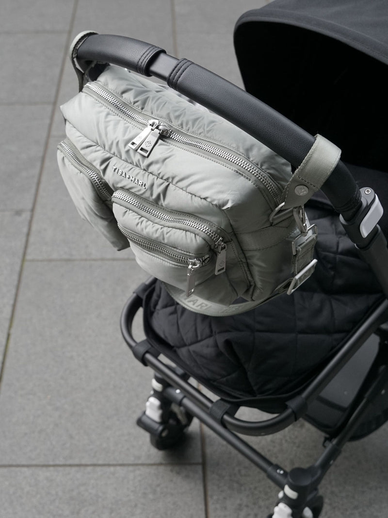 Tiba + Marl green Axel buggy organiser and changing bag - British product