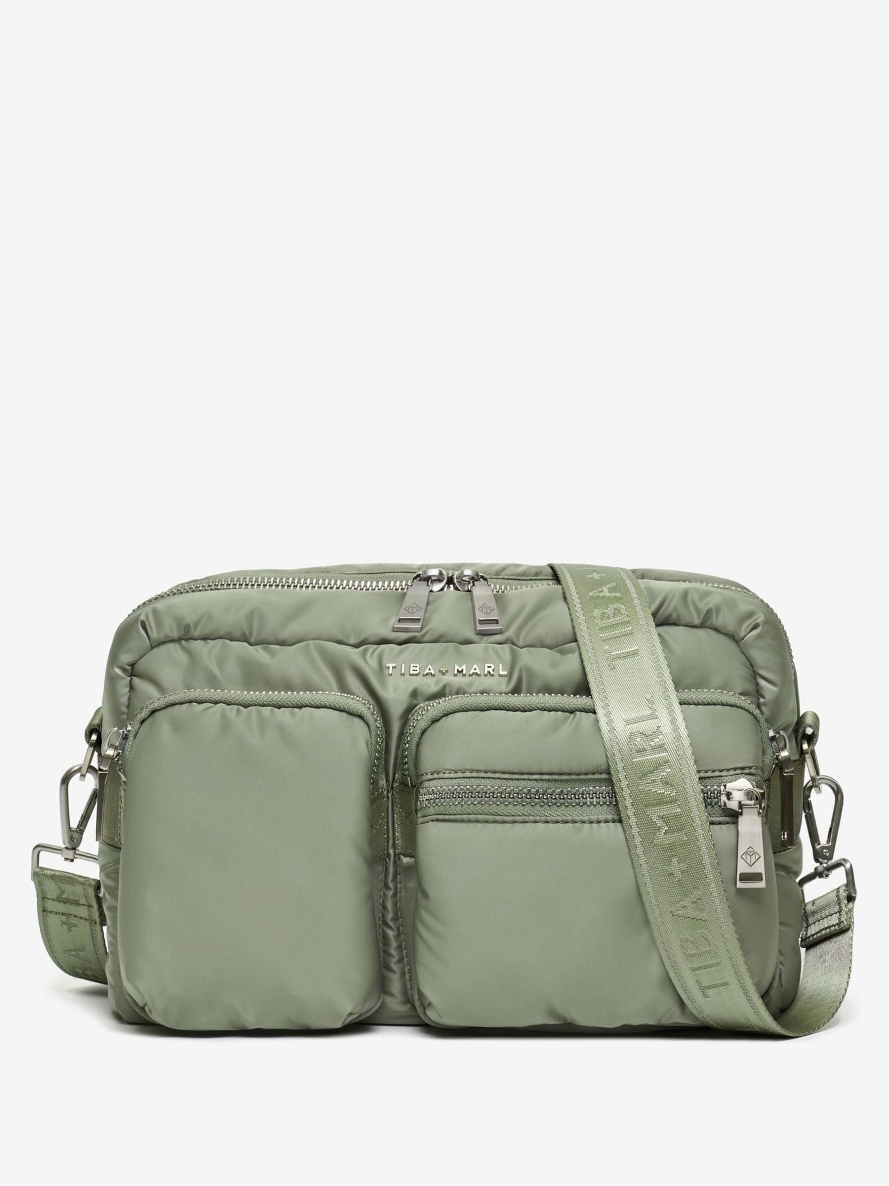 Tiba + Marl green Axel buggy organiser and changing bag - British product