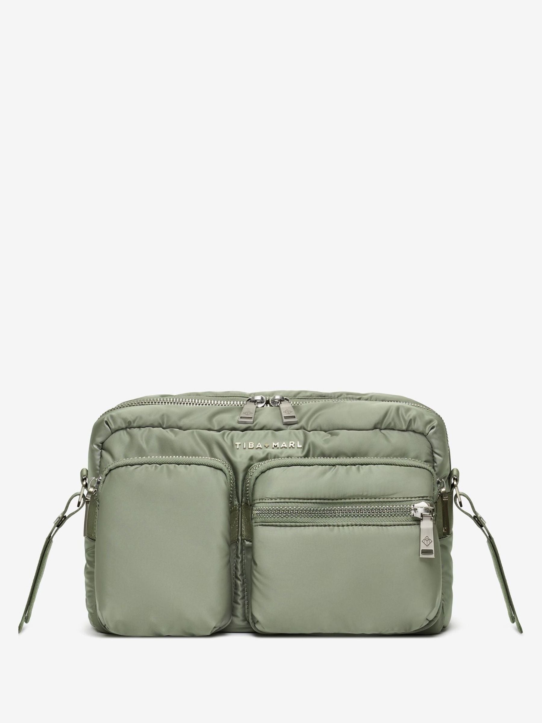 Tiba + Marl green Axel buggy organiser and changing bag - British product