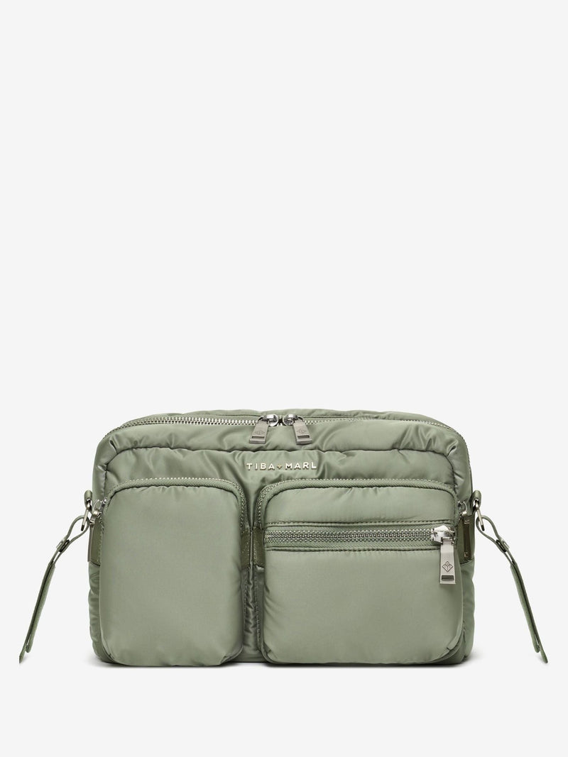 Tiba + Marl green Axel buggy organiser and changing bag - British product