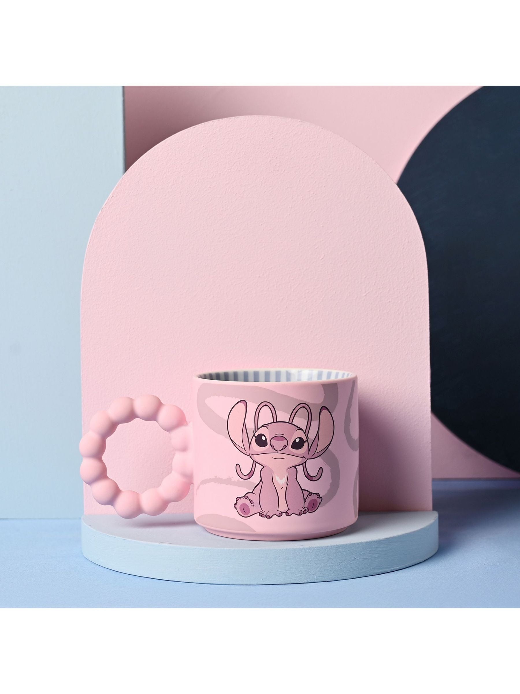 Widdop pink Disney Stitch Angel ceramic mug 8.5cm - British product