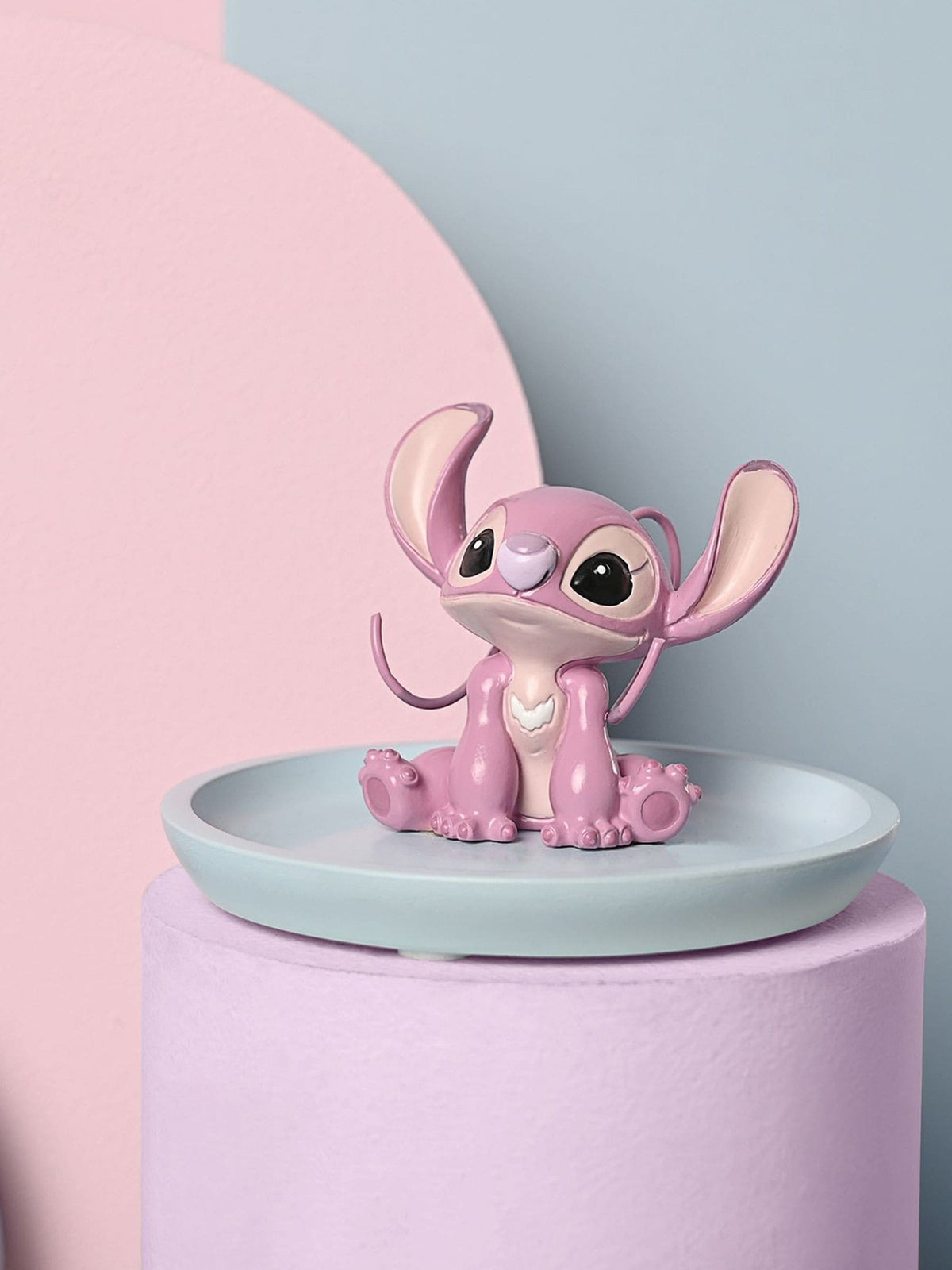 Widdop Disney Stitch trinket dish with 3D Angel figurine, UK version
