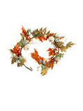 Scottish Everlastings orange artificial pumpkin garland 150cm, UK version