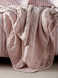 Secret Linen Store Vintage Rose Finn 100% Cotton Quilted Throw