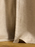 Secret Linen Store natural cotton linen twill blackout curtain pair (British brand)