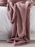 Secret Linen Store Olive Green Big Waffle Throw 260 x 230cm