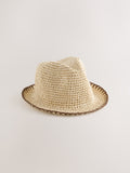 Neutral Stitched Brim Trilby Hat (1-16yrs)