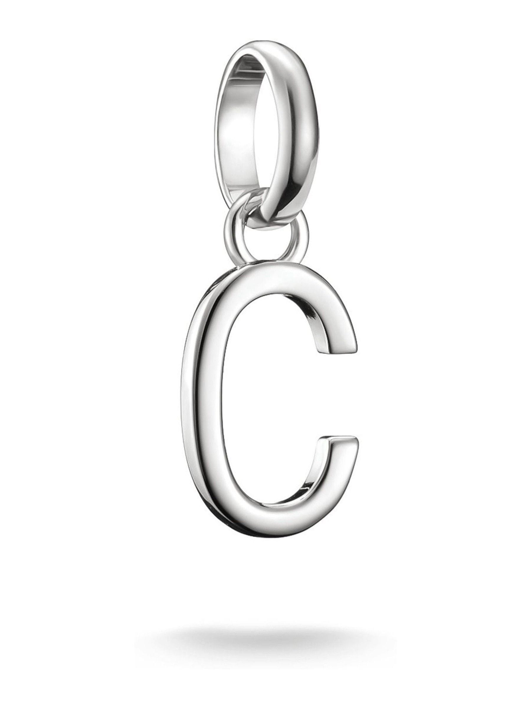Thomas Sabo Silver Charm Connect letter C pendant, UK version