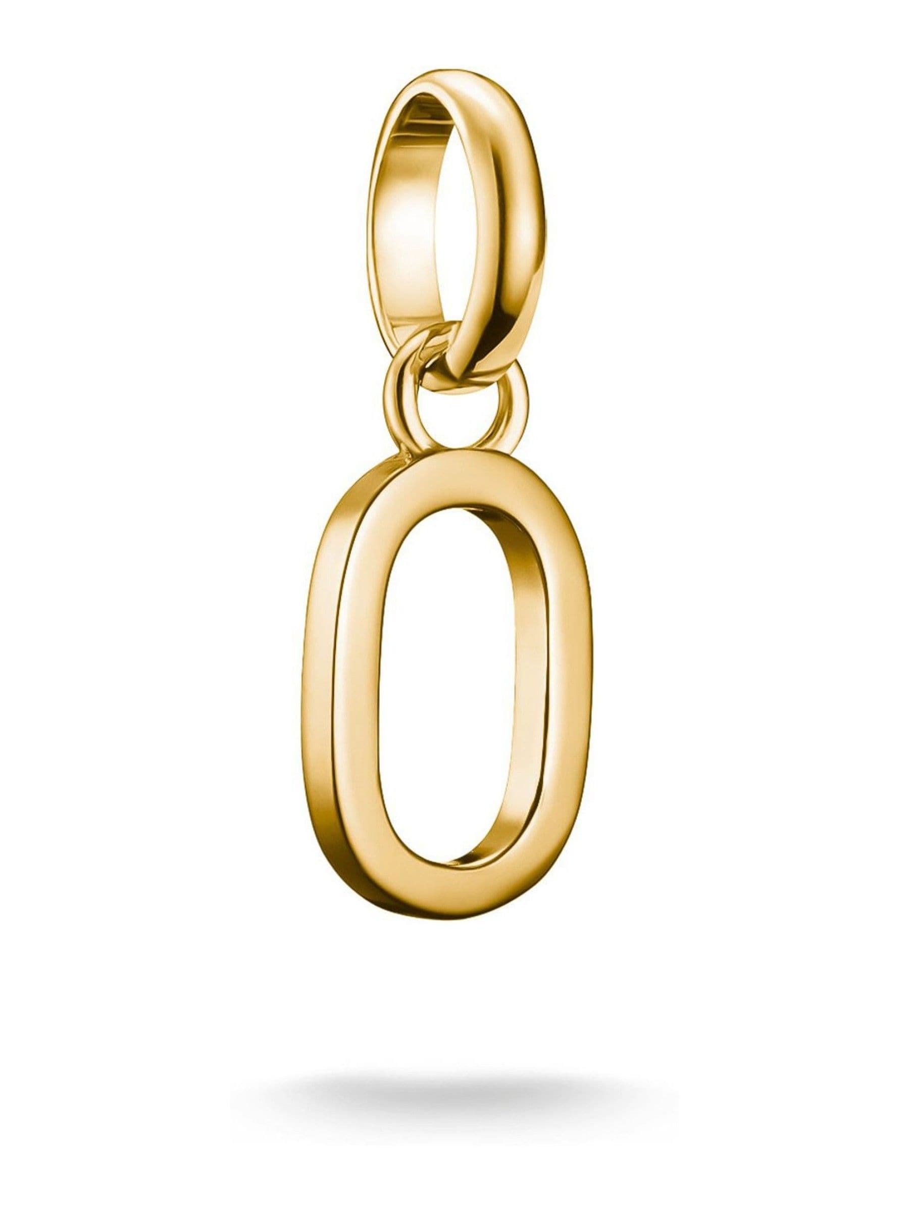 Thomas Sabo gold charm connect letter O pendant, UK version