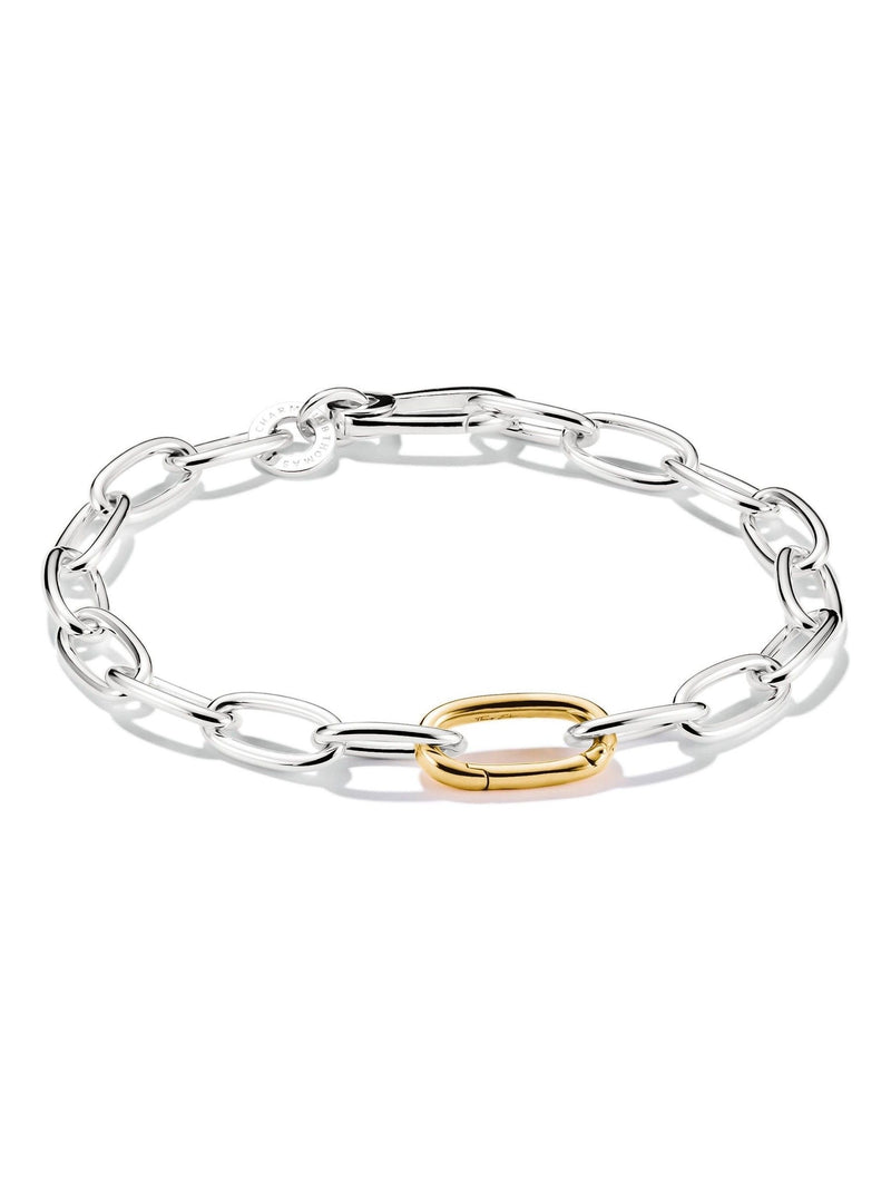 Thomas Sabo silver charm bracelet bicolour link 19cm (British brand)