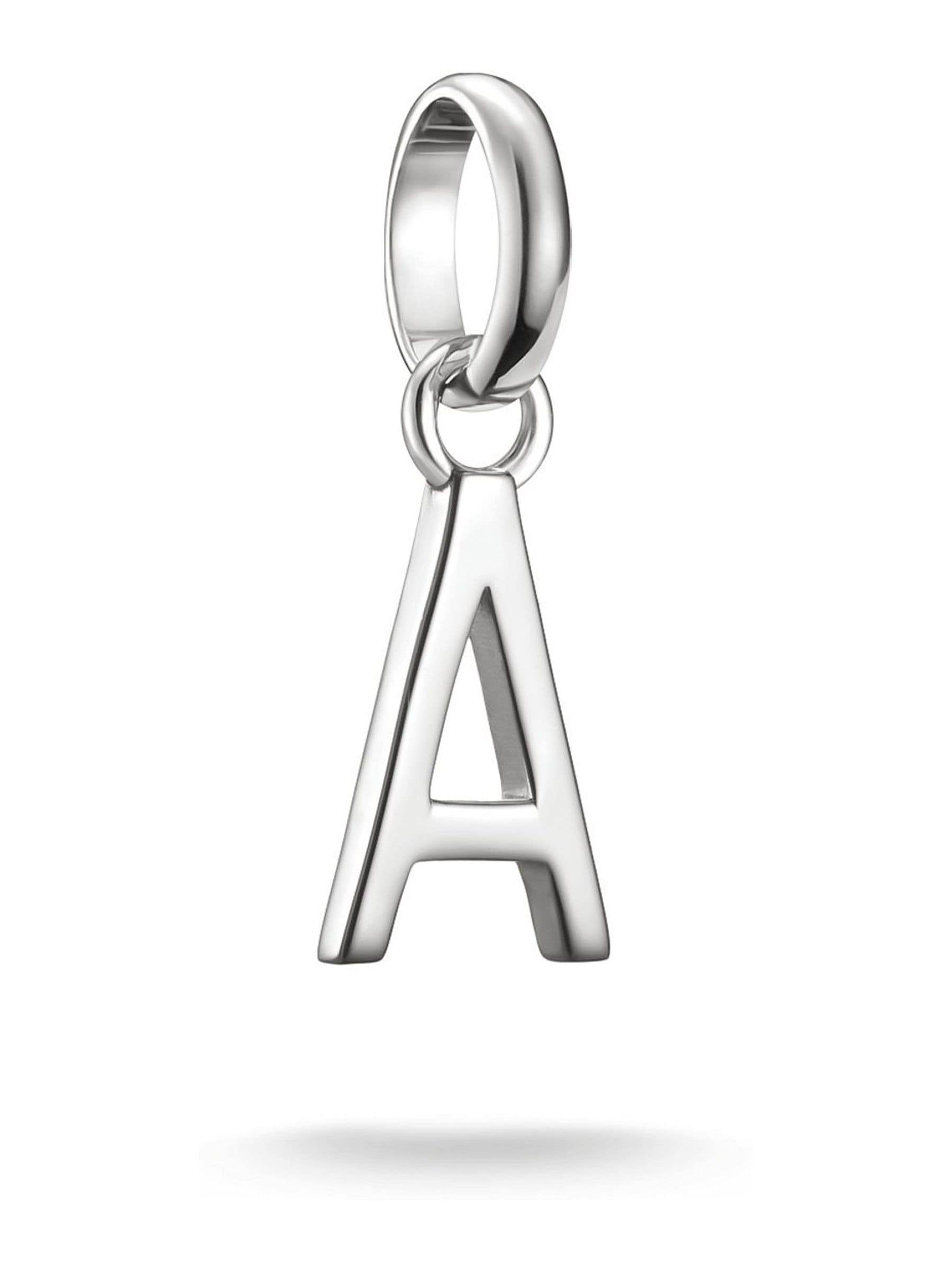 Thomas Sabo silver charm pendant letter A, imported from the UK