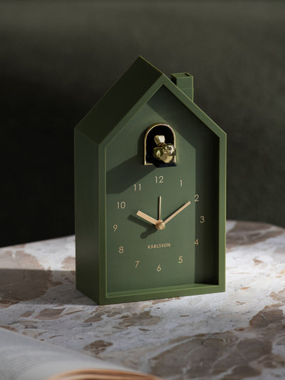 Next Karlsson Green Oro Modern Cuckoo Alarm Clock- Buy online at McGrocer