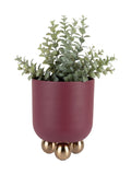 Present Time Dark Mauve Estilo plant pot small, UK version