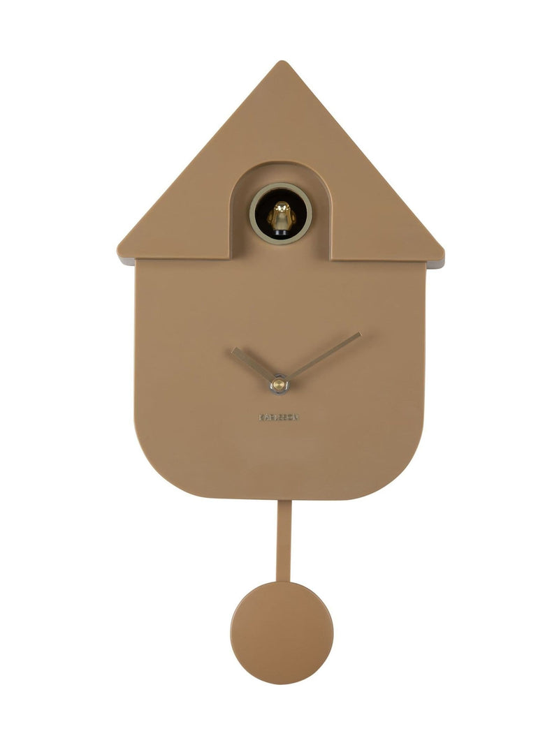 Karlsson mocha brown cuckoo wall clock 41cm, imported from the UK