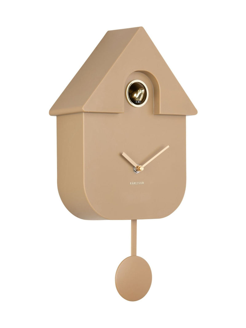 Karlsson mocha brown cuckoo wall clock 41cm, imported from the UK
