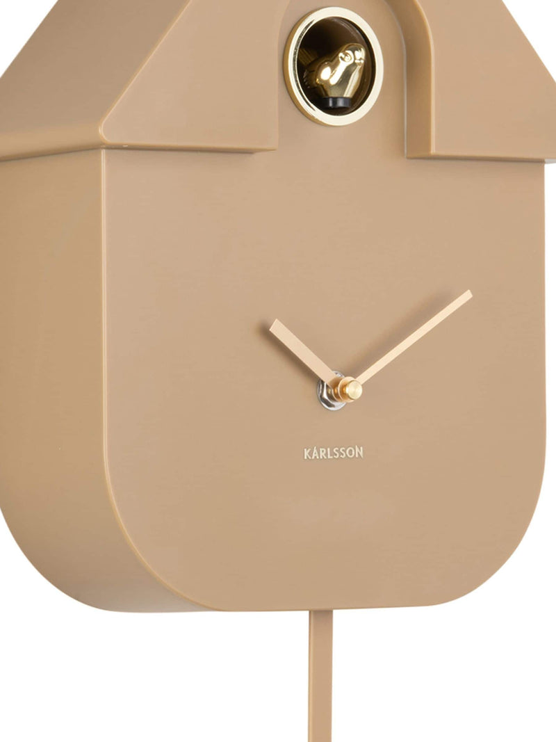 Karlsson mocha brown cuckoo wall clock 41cm, imported from the UK