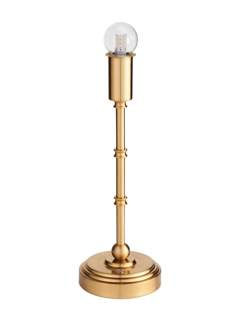Gallery Home brass rechargeable table lamp - British product